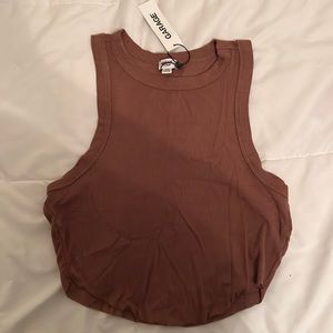 High neck rib tank top from Garage, never worn